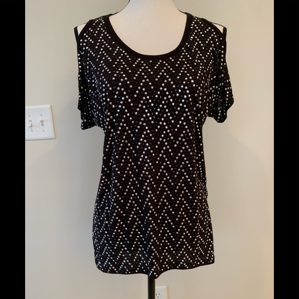 Michael Kors cold shoulder short sleeve top xs